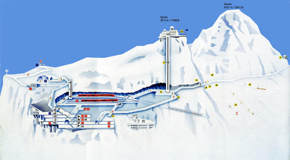 Vergrösserte Ansicht: Jungfraujoch - Top of Europe, Jungfraubahnen