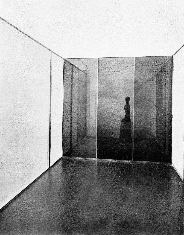 Vergrösserte Ansicht: Ausgangsbereich Glasraum, Werkbundausstellung Stuttgart, 1927
